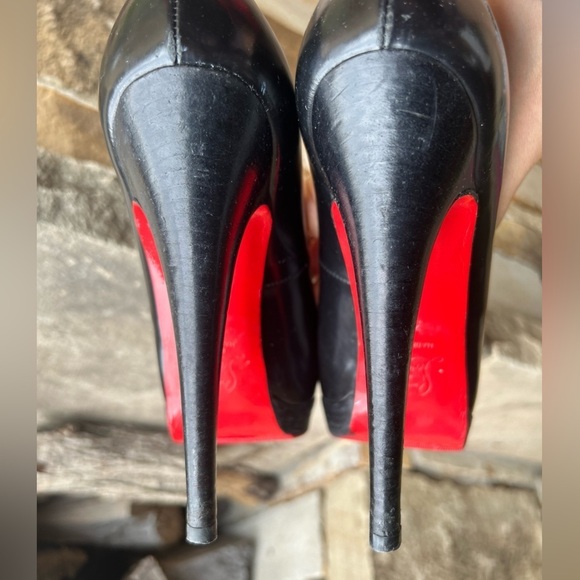 Christian Louboutin authentic black leather classic heels Sz-6.5. C - Picture 8 of 11